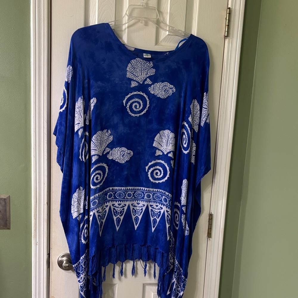 Blue and White Women's Kaftan
